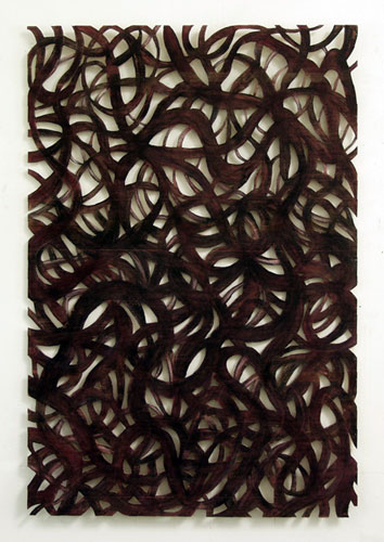 dunkel 1999 Pigment auf Holz 107 x 159 cm